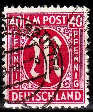 GERMANY Alliiert AmBri [1945] MiNr 0030 c B ( O/used )