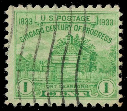 US #728 Restoration of Fort Dearborn; Used |USA0728-05