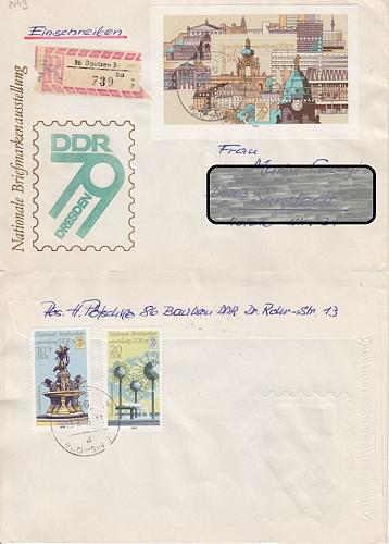 GERMANY DDR [1979] MiNr 2441-43 Block 55 ( Brief ) [01] Bauwerke