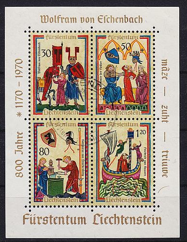 LIECHTENSTEIN [1970] MiNr 0527-28 Block 8 ( O/used ) Musik