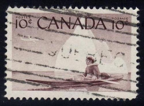 Canada #351 Eskimo and Kayak; Used |CAN0351-06