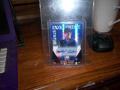 MICHAEL FULMER 2011 Elite Extra Edition #P-29 STATUS BLUE DIE-CUT AUTO 11/50