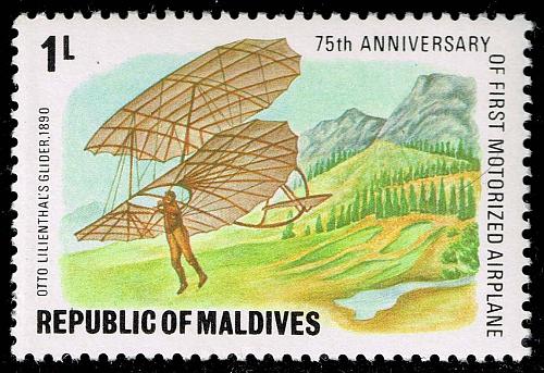 Maldives #719 Otto Lilienthals Glider; MNH |MLD0719-01XRS