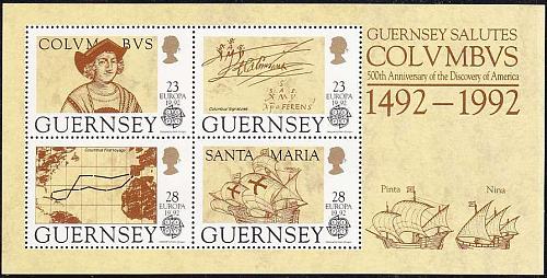 ENGLAND GREAT BRITAIN [Guernsey] MiNr 0549-52 Block 8 ( **/mnh ) Schiffe