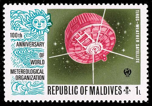 Maldives #464 Tiros Weather Satellite; MNH |MLD0464-03XRS