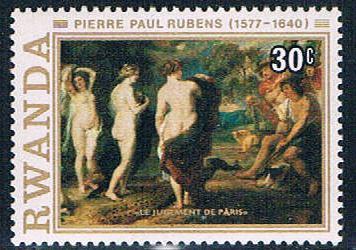Rwanda 820 Unused Painting Judgement of Paris (R0323)+
