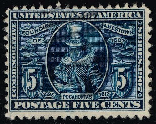 US #330 Pocahontas; Used |USA0330-04XDP