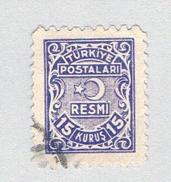 Turkey O5 Used 15k violet 1948 (BP74711)