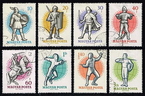 Hungary #1241-1248 Fencing Set of 8; CTO |HUN1248set-01