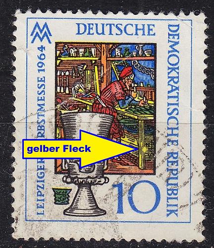 GERMANY DDR [1964] MiNr 1052 F10 ( OO/used ) [01] Plattenfehler