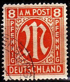 GERMANY Alliiert AmBri [1945] MiNr 0014 B ( O/used ) [01]