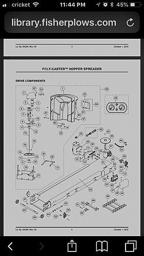 Motor with Cogged Pulley for Western Tornado Fisher Polycaster Schematic in Ad