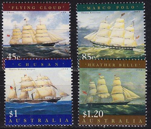 AUSTRALIEN AUSTRALIA [1998] MiNr 1677-80 ( **/mnh ) Schiffe