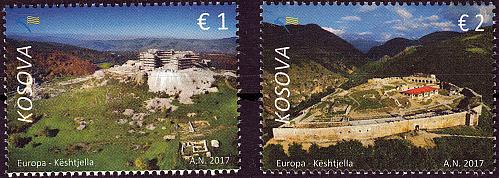 Kosovo Stamps 2017. Europa CEPT: Castles, Fortresses. Set MNH