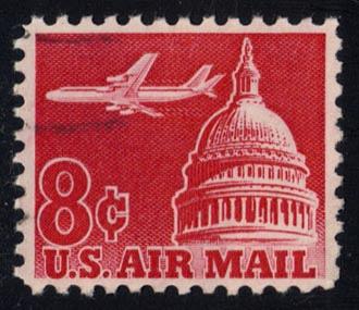 US #C64 Jet Airliner over Capitol; Used |USAC064-06