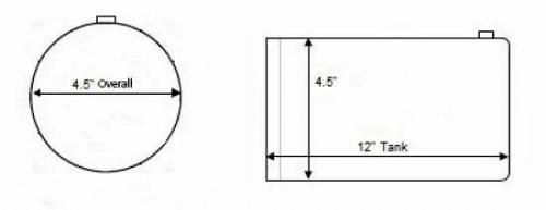 3 Quart Metal Reservoir 4.5 x 12 Inch for Dyna Jack Monarch 279z