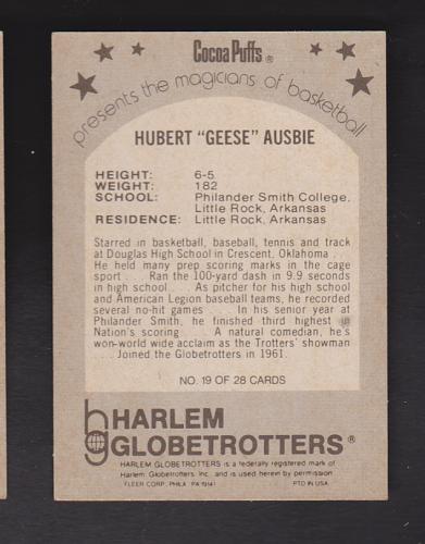 1971 Fleer Globetrotters Cocoa Puffs #19 Hubert Geese Ausbie NM