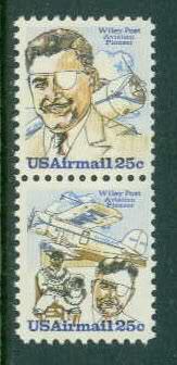 C95/96 25c Wiley Post Fine MNH Plt/4 UR 39197 F09830