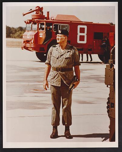 John Wayne The Green Berets Military Fire Truck Color Photo 8x10