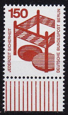 GERMANY BERLIN [1971] MiNr 0411 ( **/mnh ) [01] Unfall URand