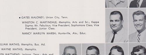 1957 Desoto Memphis State Yearbook With Elvis Presley Photo