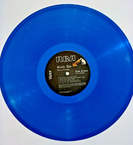 Elvis Presley Moody Blue LP RCA AFL1-2428 Blue Vinyl
