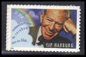 3905 37c Yip Harburg Fine MNH Plt/4 LR S1111 F12444