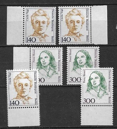 Germany BERLIN 1988 1989 - mint mnh SET Frauen - women Mi 848 849