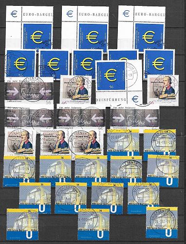 Germany 2002 used BIG card - all multiple 2