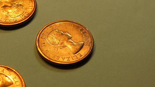 1964 Canada 1 cents 1cent 1c one cent One Canadian Penny BU UNC MS