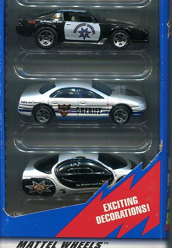 Mattel HOT WHEELS -- POLICE SQUAD - 5 Car Gift Pack -- MINT