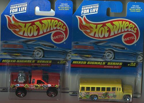 1998 Mattel HOT WHEELS -- MIXED SIGNALS SERIES--#1 to 4 -- Coll. #733 to 736 -- MINT