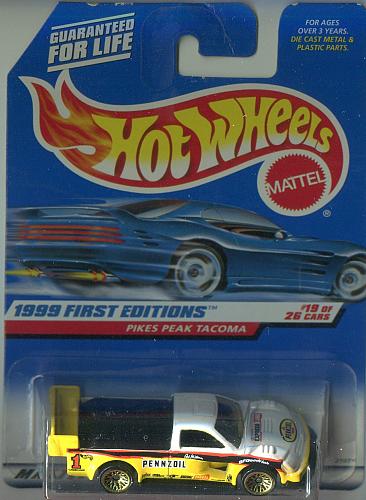 1999 Mattel HOT WHEELS -- 1st. ED. PIKES PEAK TACOMA - #19 of 26 Cars - Coll. # 924