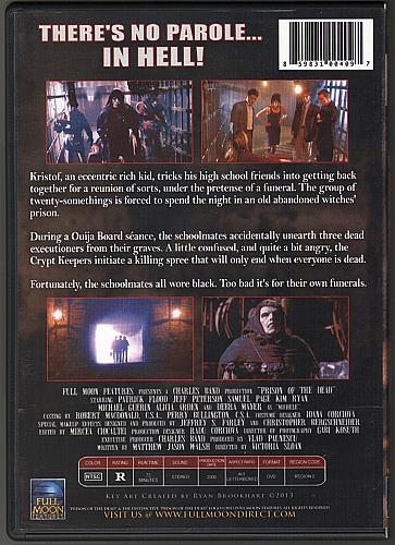 PRISON OF THE DEAD Charles Band Horror Thriller USED DVD