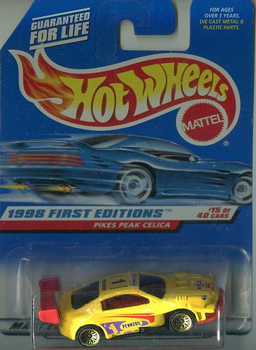 1998 Mattel HOT WHEELS --1st Editions - PIKES PEAK CELICA - #15 of 40 - MINT