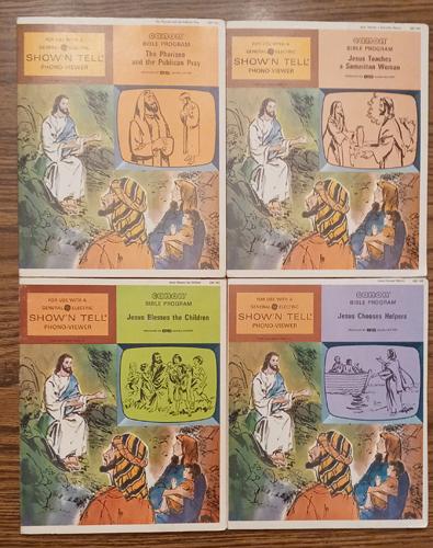 LOT of 7: Show N Tell Religious Records and Film Strips : Lot # 9 FREE Shipping