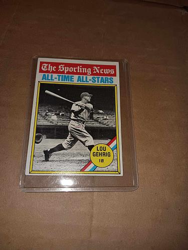 1976 TOPPS CARD#341 LOU GEHRIG ALL TI ME ALL STARS