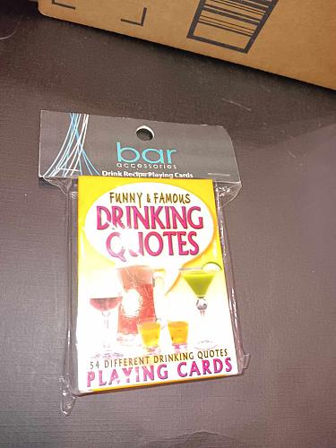 FUNNY & FAMOUS DRINKING QUOTES PLAYING CARDS NEW NEVER USED