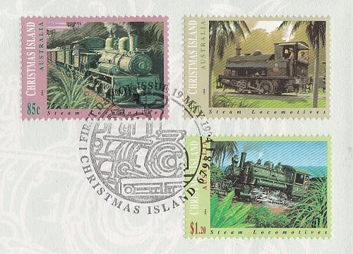 Christmas Island: 1994 Steam Locomotives FDC. Ref: S0506