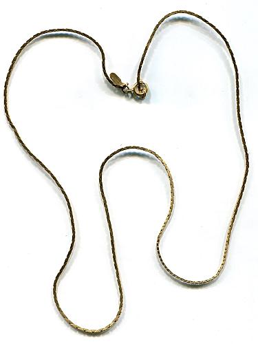 12" SARA COVENTRY Square Link GOLDTONE Necklace