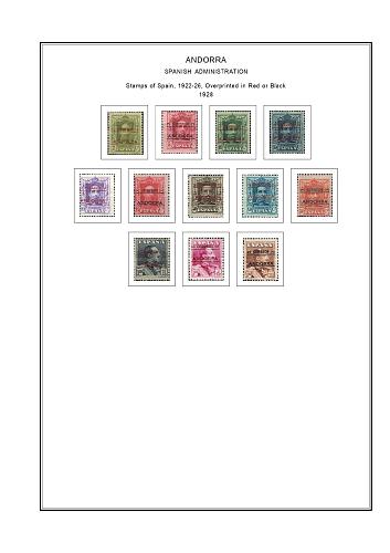 Spanish Andorra Stamp Album Pages 1875-2023 Digital