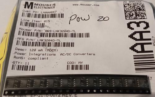Lot of 11: Power Integrations LNK3204D-TL