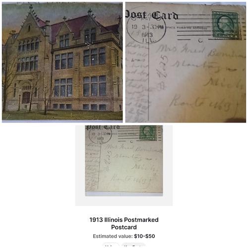1913 Illinois postmarked postcard