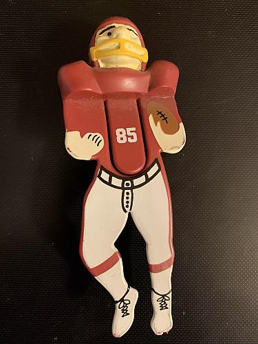 Vintage NFL Washington Redskins Player Clip On Bookmark