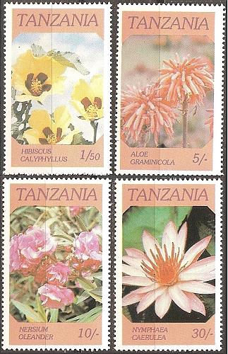 [AF0130] Tanzania: Wildflowers (1986) MNH Complete Set