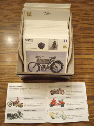 Atlas editions:205 Motorcycle cards,2 posters:pictures & history facts 1885-1993