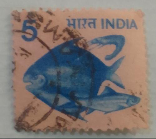 INDIA UDED STAMP Fish