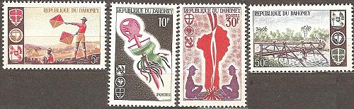 [AF0030] Dahomey: Boy Scouts (1966) MNH Complete Set