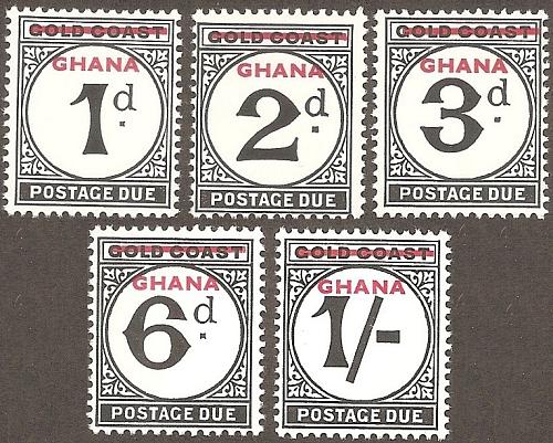 [GH00J1] Ghana: Postage Due Stamps (1963) MNH Full Set