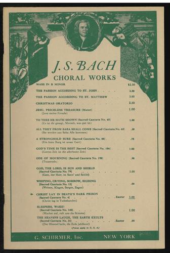 J.S. BACH CHORAL WORKS Songbook FREE Shipping